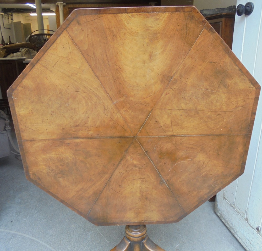 Late 18th century walnut tripod table View III