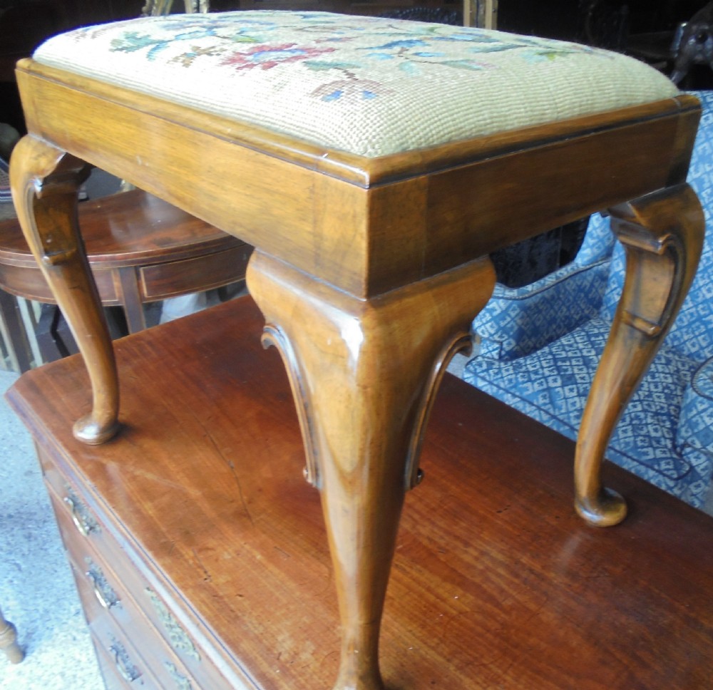19th  century  walnut stool View II