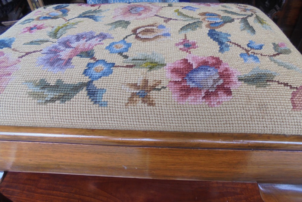19th  century  walnut stool View III