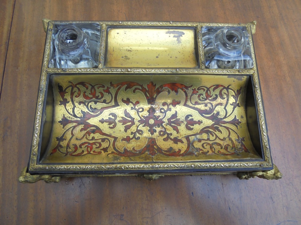 Georgian Boulle inkstand View II