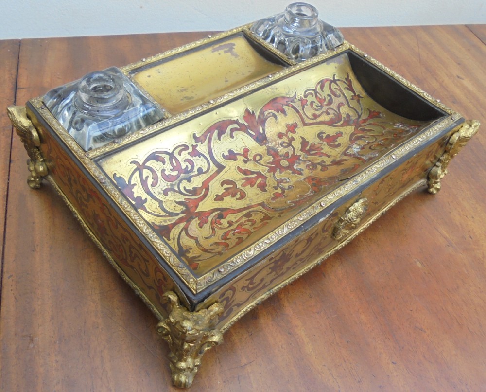 Georgian Boulle inkstand View III