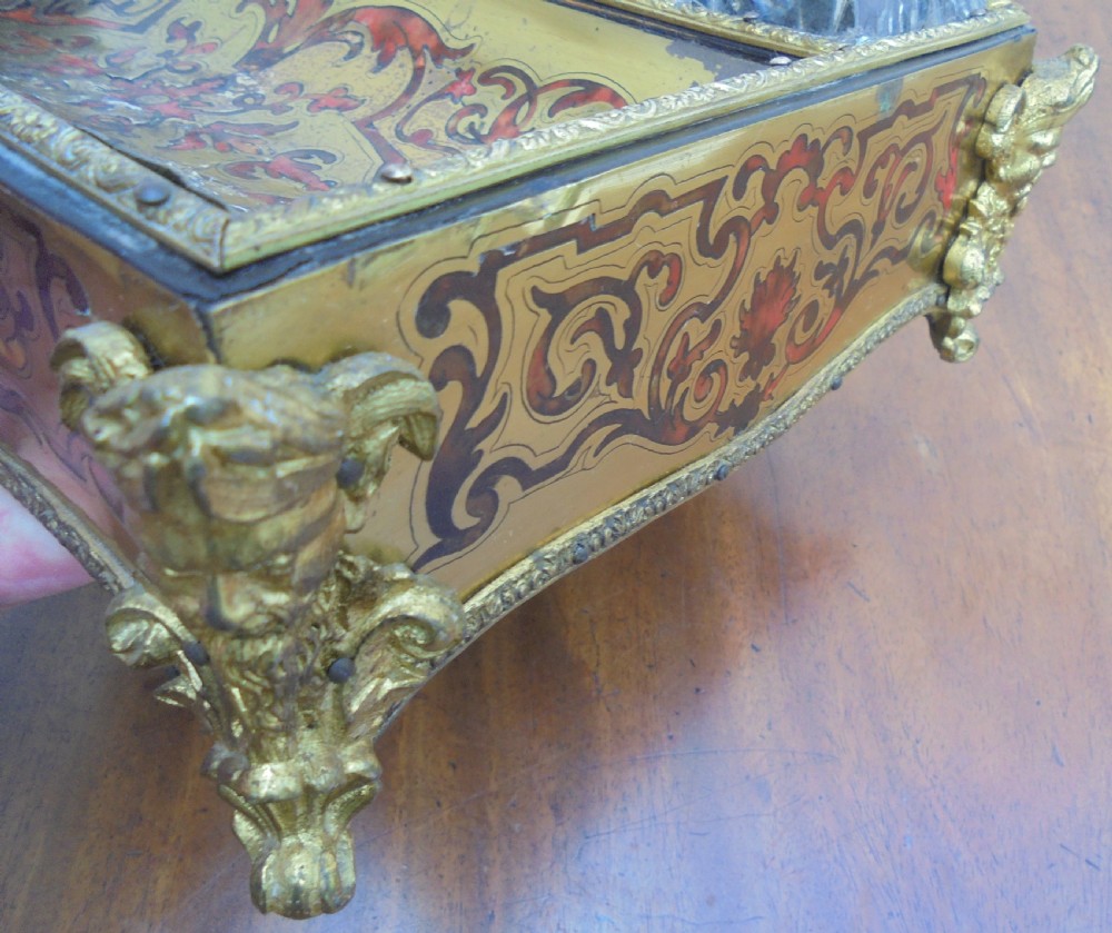 Georgian Boulle inkstand View V