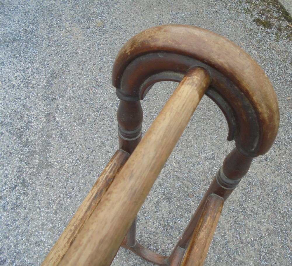 Victorian walnut towel rail View III