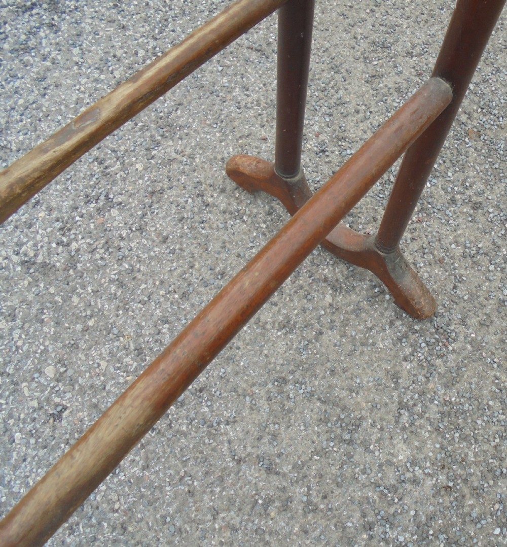Victorian walnut towel rail View IV