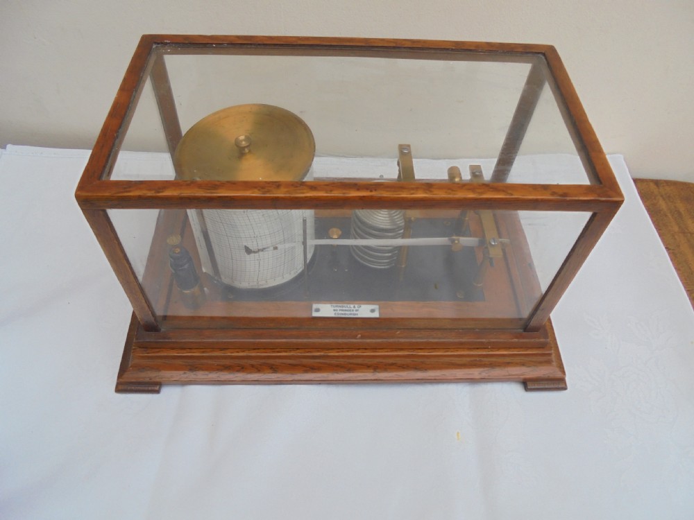 Oak framed Barograph 