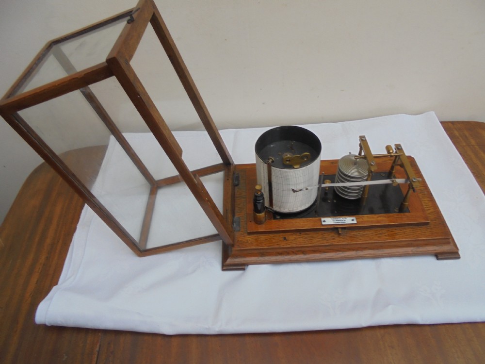 Oak framed Barograph  View III
