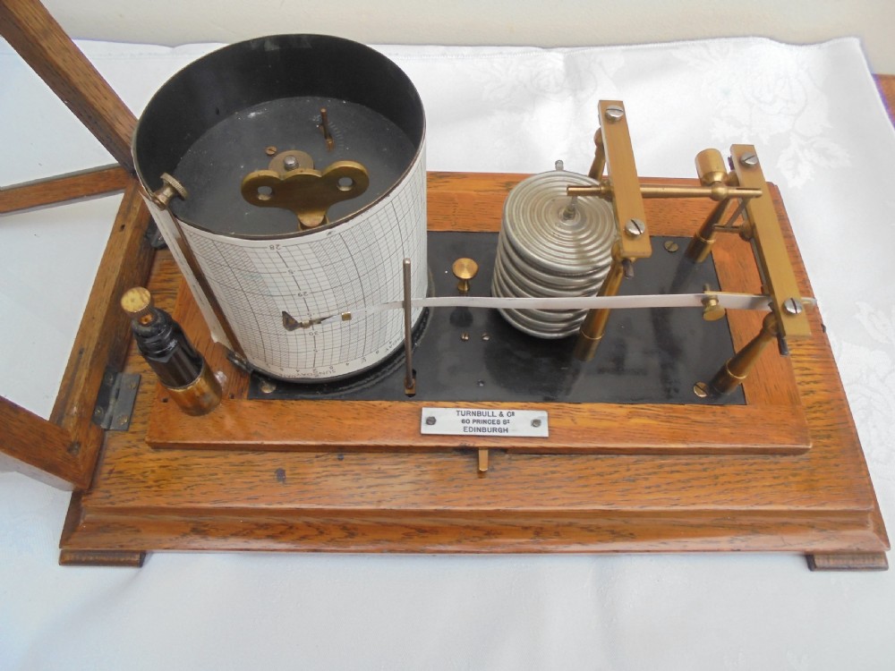 Oak framed Barograph  View IV