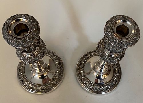 fig 1. Candelabra and Matching Candlesticks, Suite of Four. Circa 1860