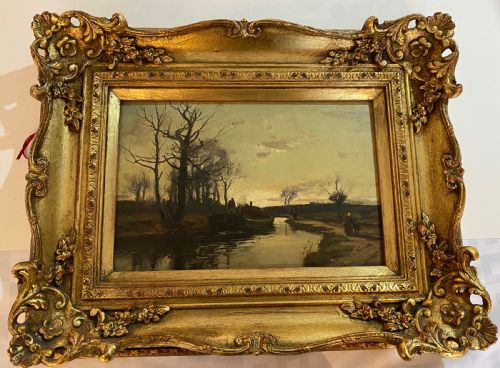 "Barge at Dusk by William Manners Rba  1860-1930