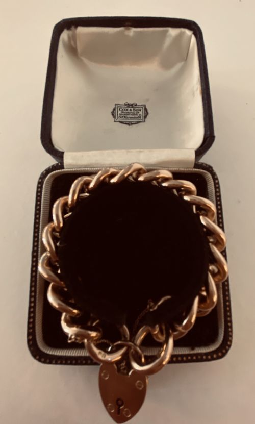 fig 1. Rose Gold Bracelet with Padlock