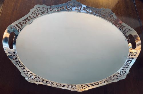 Silver Plated Gallery Tray. Circa 1900