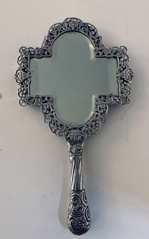 Silver Framed Hand Mirror. London 1889