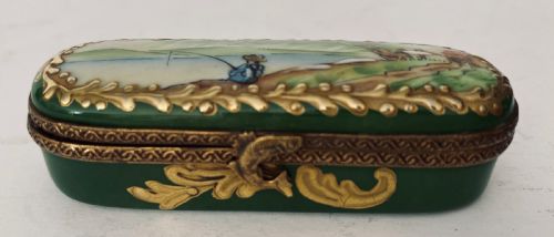 Limoges Hand Painted Pillbox
