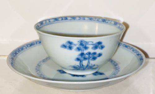 18th Century Nanking Cargo, Tea Bowl and Saucer.