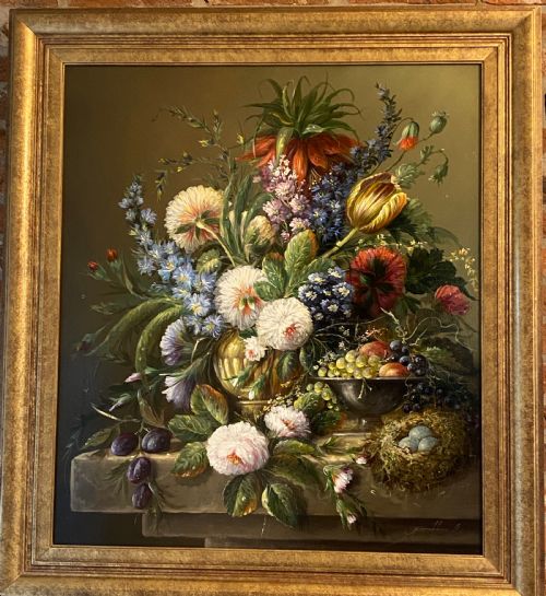 Large , Dutch 17th Century Style Oil on Canvas