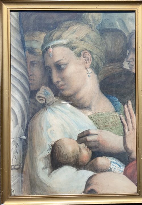 Antique Watercolour of Classical Scene. Circa 1900