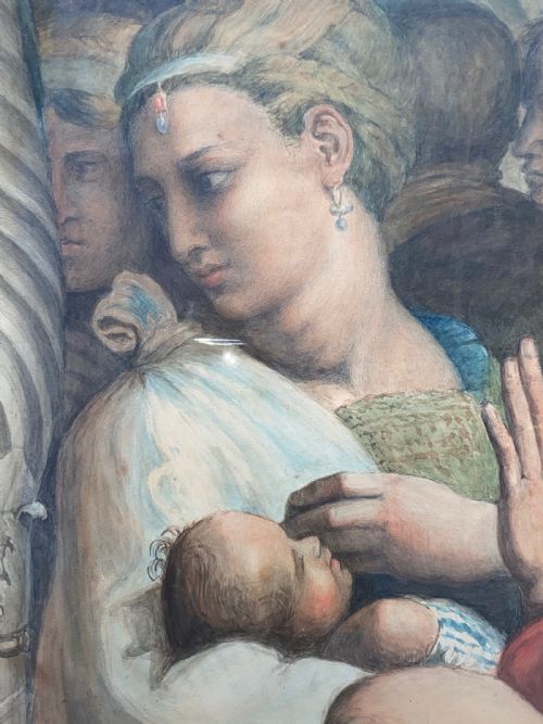 fig 1. Antique Watercolour of Classical Scene. Circa 1900