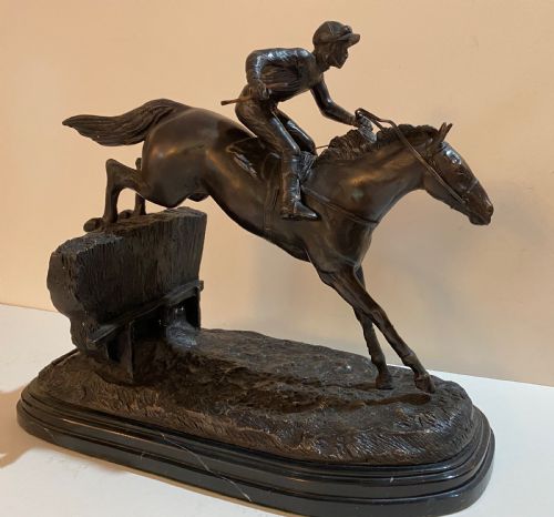 Bronze Horse and Rider Circa 1900