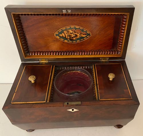 Regency Mahogany Tea Caddy