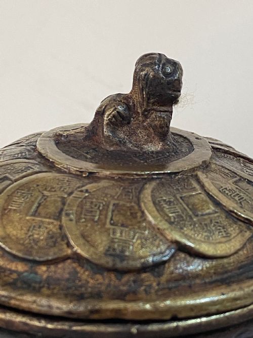fig 1. Chinese Hardstone and Coin Mounted Teapot. 19th Century