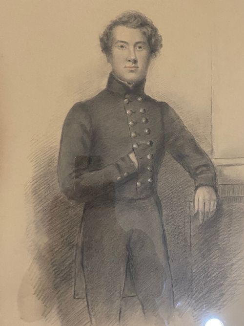 fig 1. Regency Pencil and Pastel Young Officer