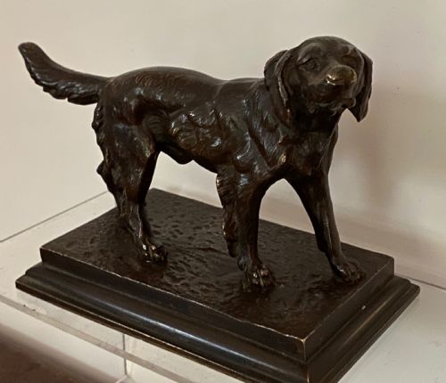 Bronze Figure of a Hunting Dog. 19th Century