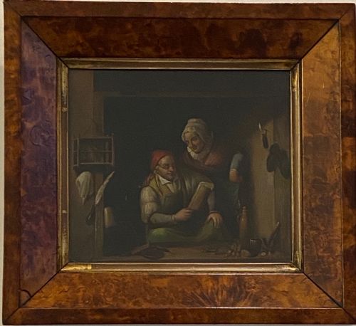 Manner of Gerrit Dou (1613-1675) Oil on Panel