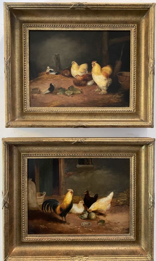 Pair of 19th Century Oils on Board.