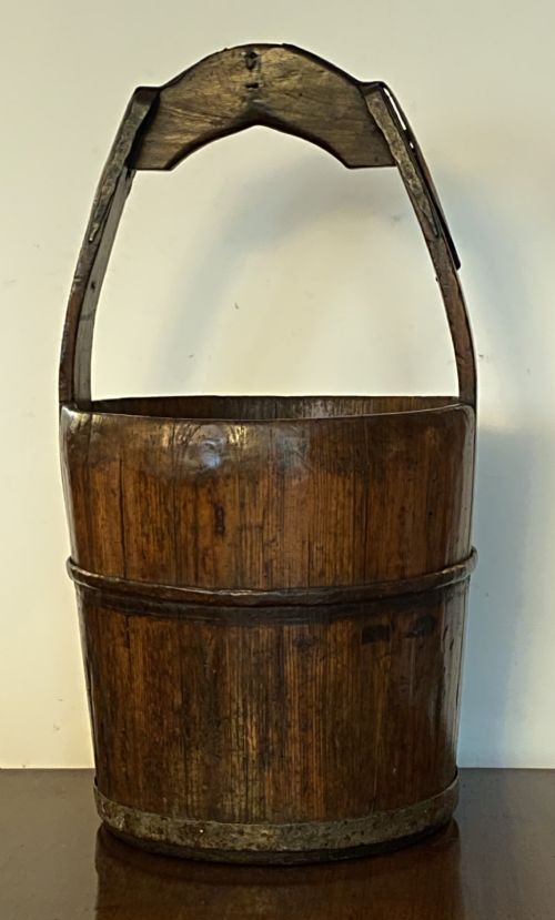 Irish Mahogany Coopered Peat Bucket