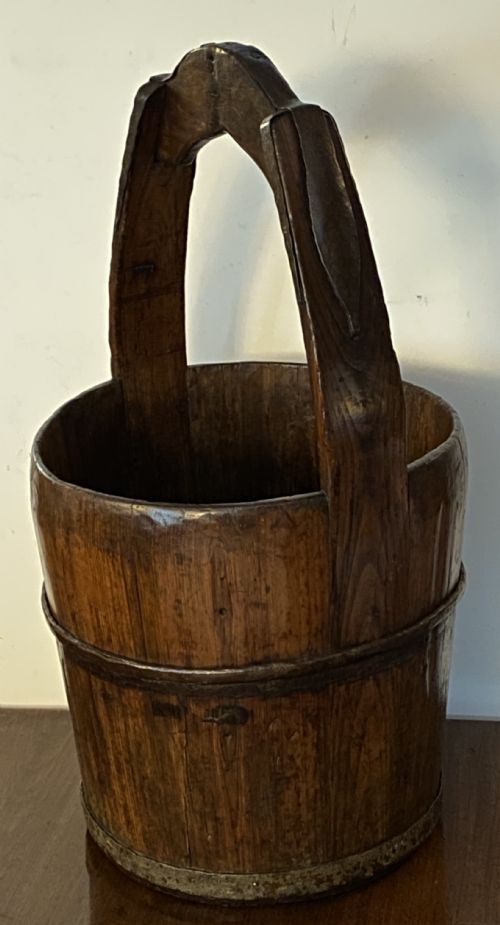 fig 1. Irish Mahogany Coopered Peat Bucket