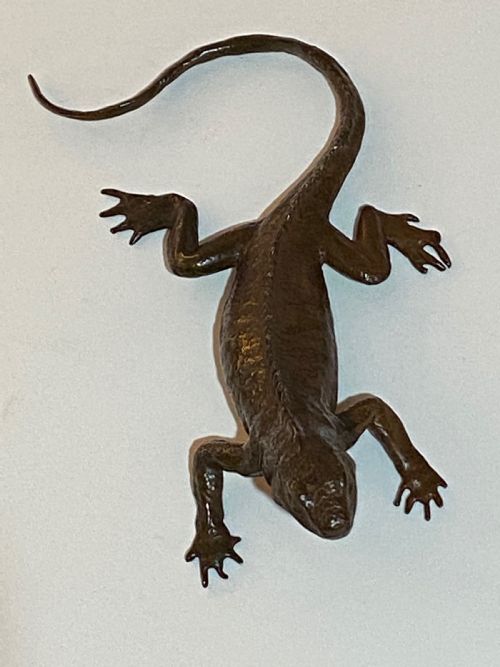 Japanese Bronze Model of a Lizard