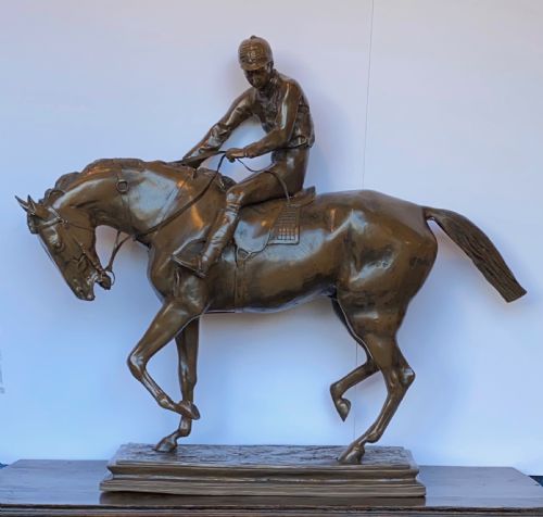 Huge Bronze Horse and Rider
