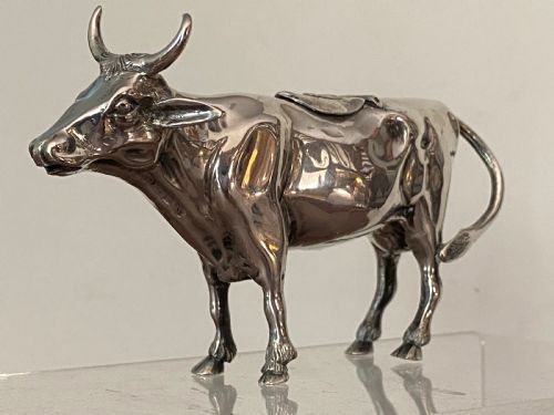 Antique Italian Silver cow Creamer