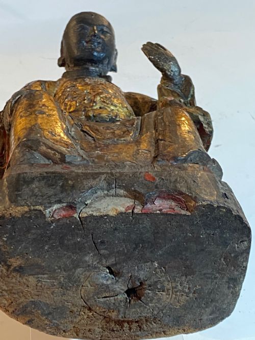 18TH CENTURY CHINESE CARVED DEITY - ADDITIONAL PHOTO 10