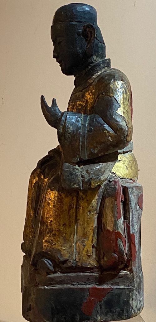 18TH CENTURY CHINESE CARVED DEITY - ADDITIONAL PHOTO 13