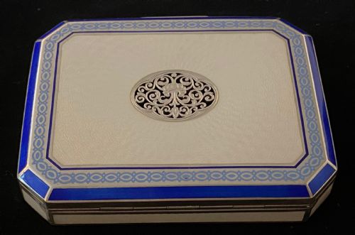 Austro Hungarian Guilloche Enamel and Silver Box