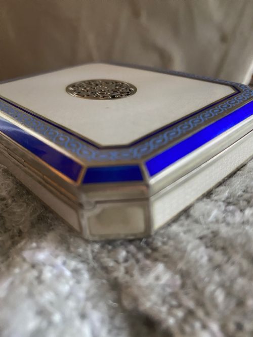 fig 1. Austro Hungarian Guilloche Enamel and Silver Box