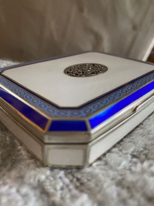 fig 2. Austro Hungarian Guilloche Enamel and Silver Box