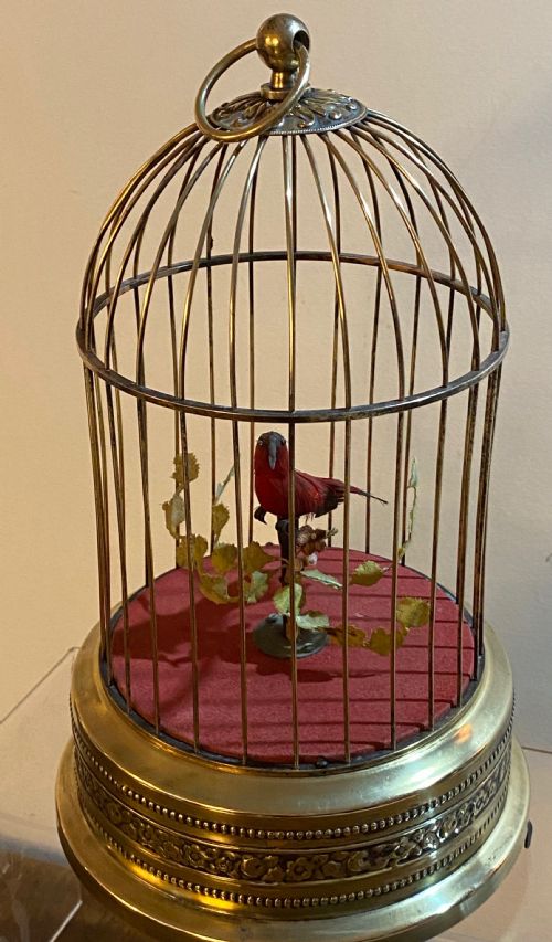 fig 1. French Singing Bird Automaton in a Brass Cage