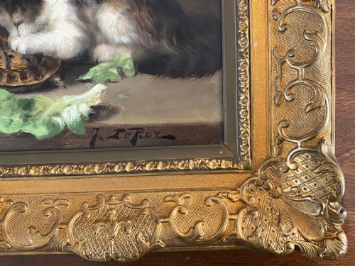 fig 1. Oil on Canvas depicting a group of Kittens