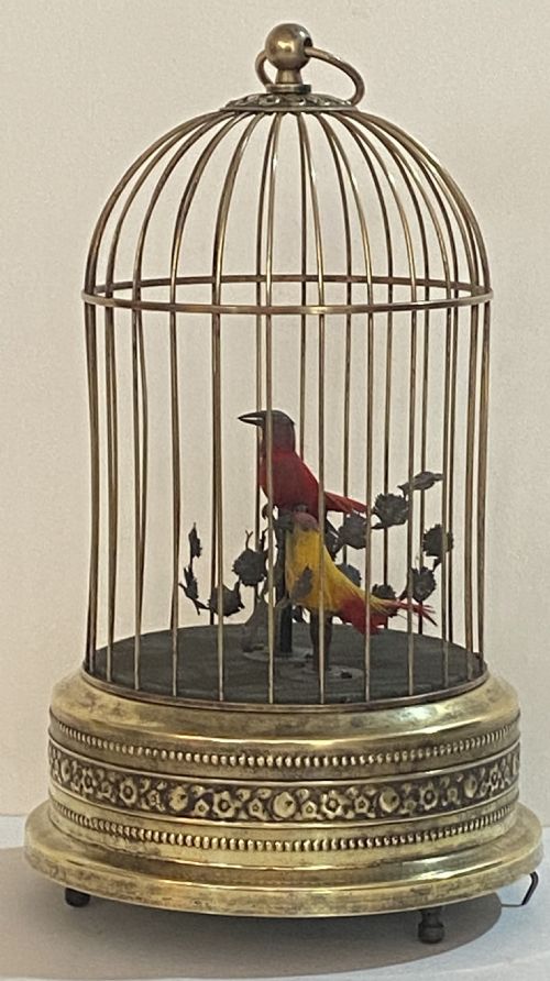 French Singing Birds in Cage  Automaton