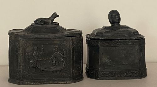 Pair of George II Lead Tobacco Boxes