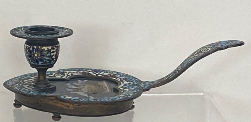 GRAND TOUR CHAMBER STICK IN CLOISONN AND MICRO MOSAIC CHAMBER STICK - ADDITIONAL PHOTO 10
