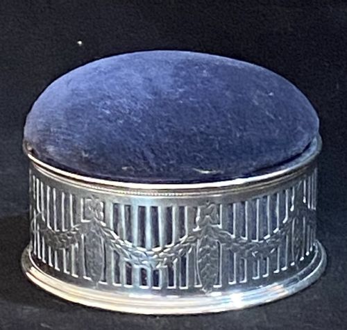 Silver Mounted Pin Cushion Box