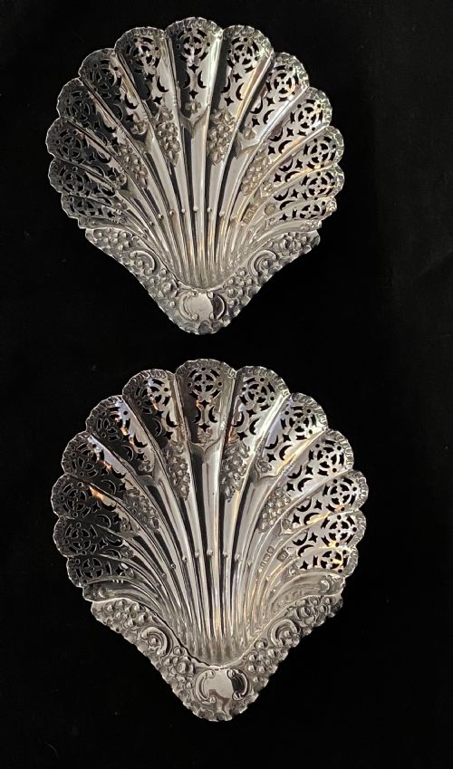 Pair of 19th Century Silver Bon-bon Dishes