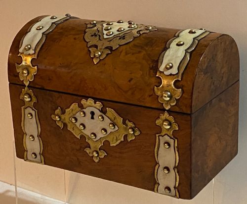 Burr Walnut Tea Caddy