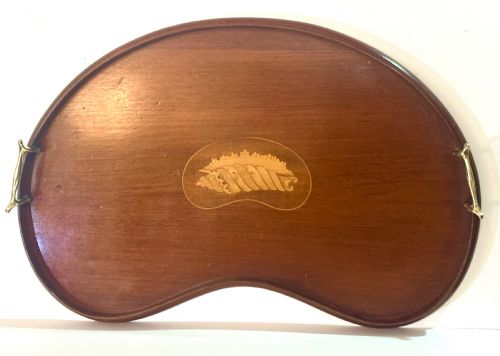Edwardian Inlaid Mahogany Gallery Tray