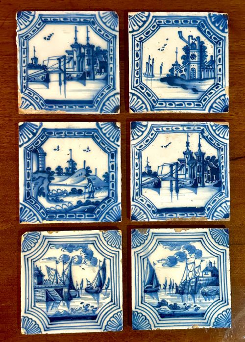 Set of Delft Tiles 18th Century

