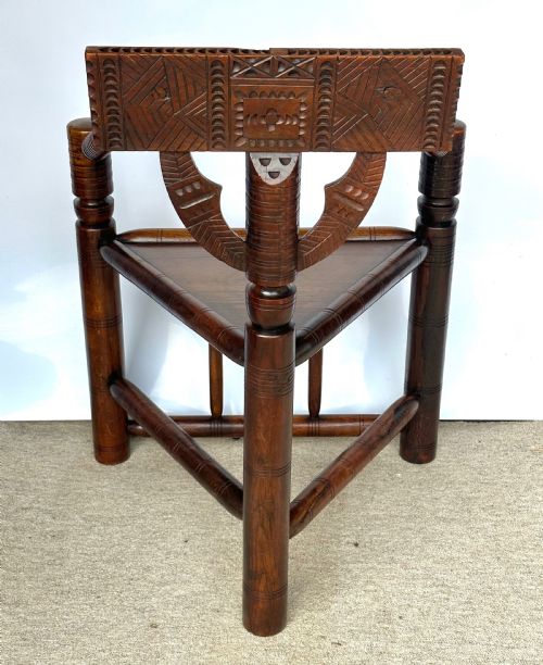 ANTIQUE OAK TURNERS CHAIR - ADDITIONAL PHOTO 4