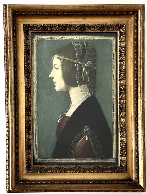 Antique Print of Beatrice D'este by Leonardo Da Vinci